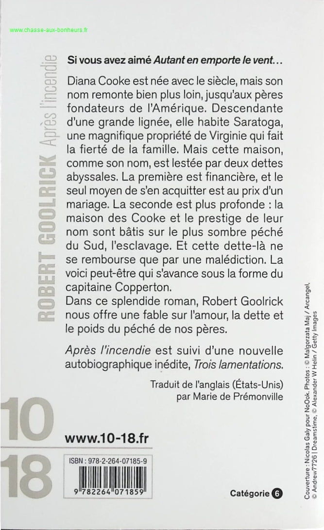 Après l'incendie - Robert Goolrick - livre