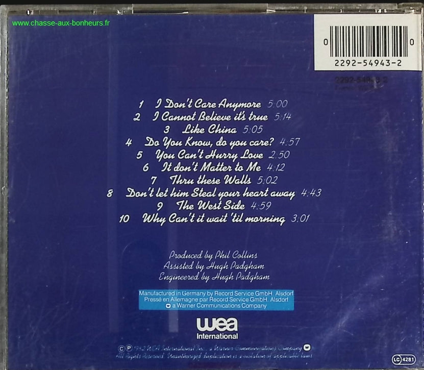 Hello, I Must Be Going - Phil Collins - CD