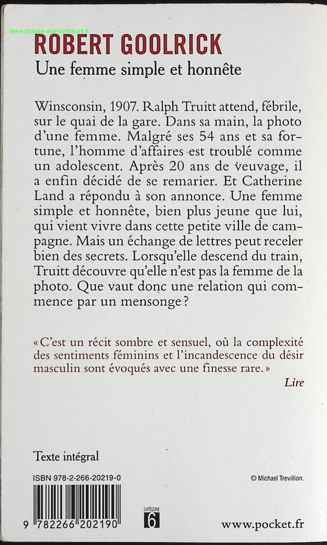 Une femme simple et honnête - Robert Goolrick - livre