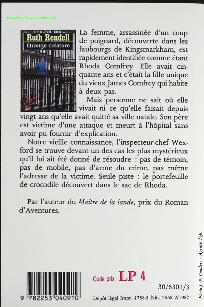 Etrange créature - Ruth Rendell - livre