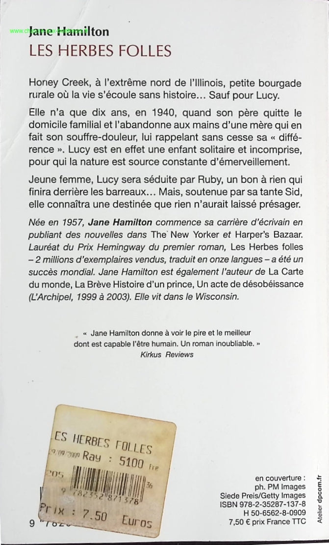 Les herbes folles - Jane Hamilton - livre