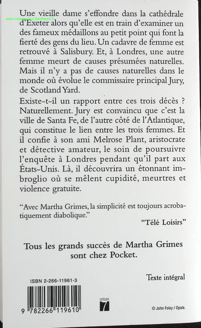 L'Affaire De Salisbury - Martha Grimes - livre