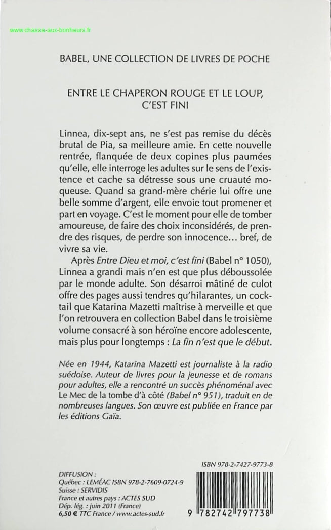 Entre le chaperon rouge et le loup, c'est fini - Katarina Mazetti - livre