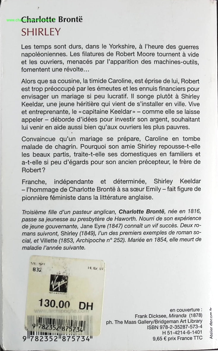 Shirley - Charlotte Brontë - livre