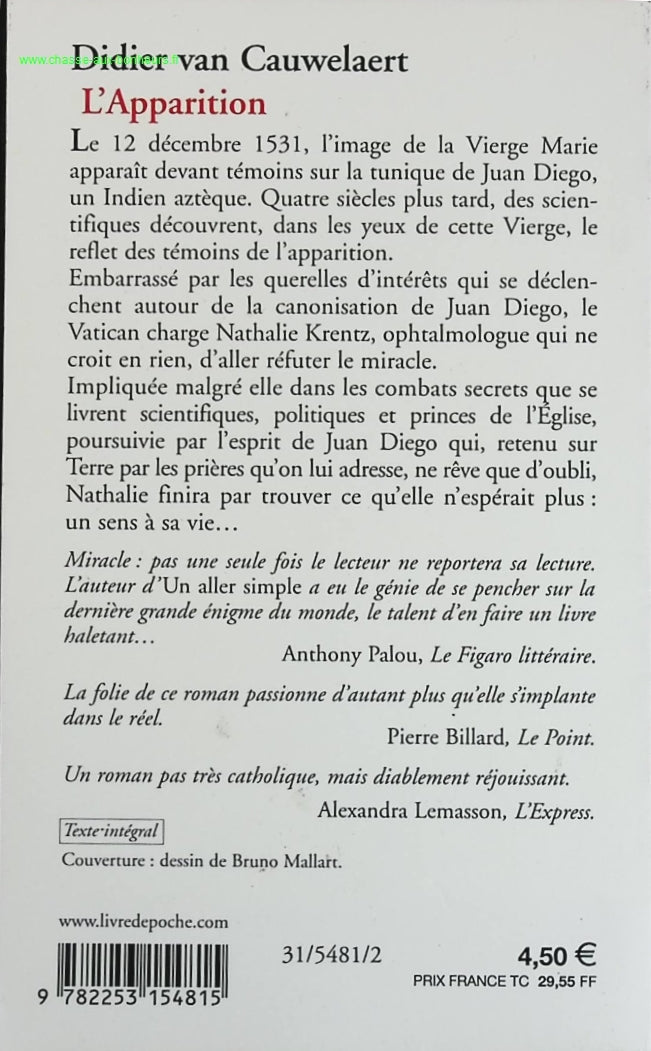 L'Apparition - Didier Van Cauwelaert - livre