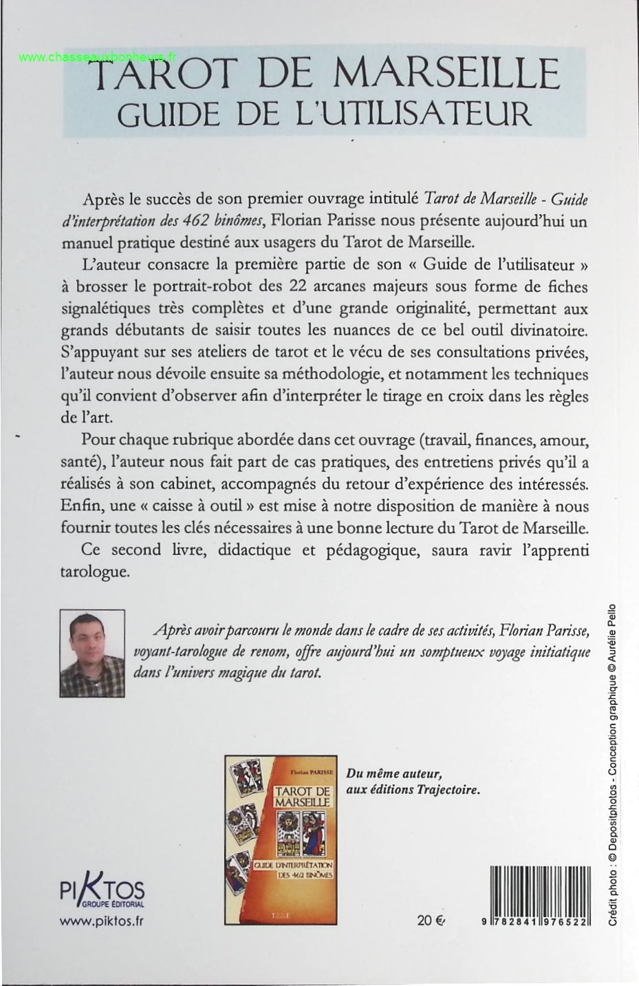 Tarot de Marseille - Guide de l'utilisateur - Florian Parisse - livre
