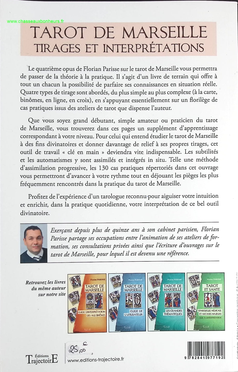 Tarot de Marseille - Tirages et interprétations - Perfectionnement - Florian Parisse - livre