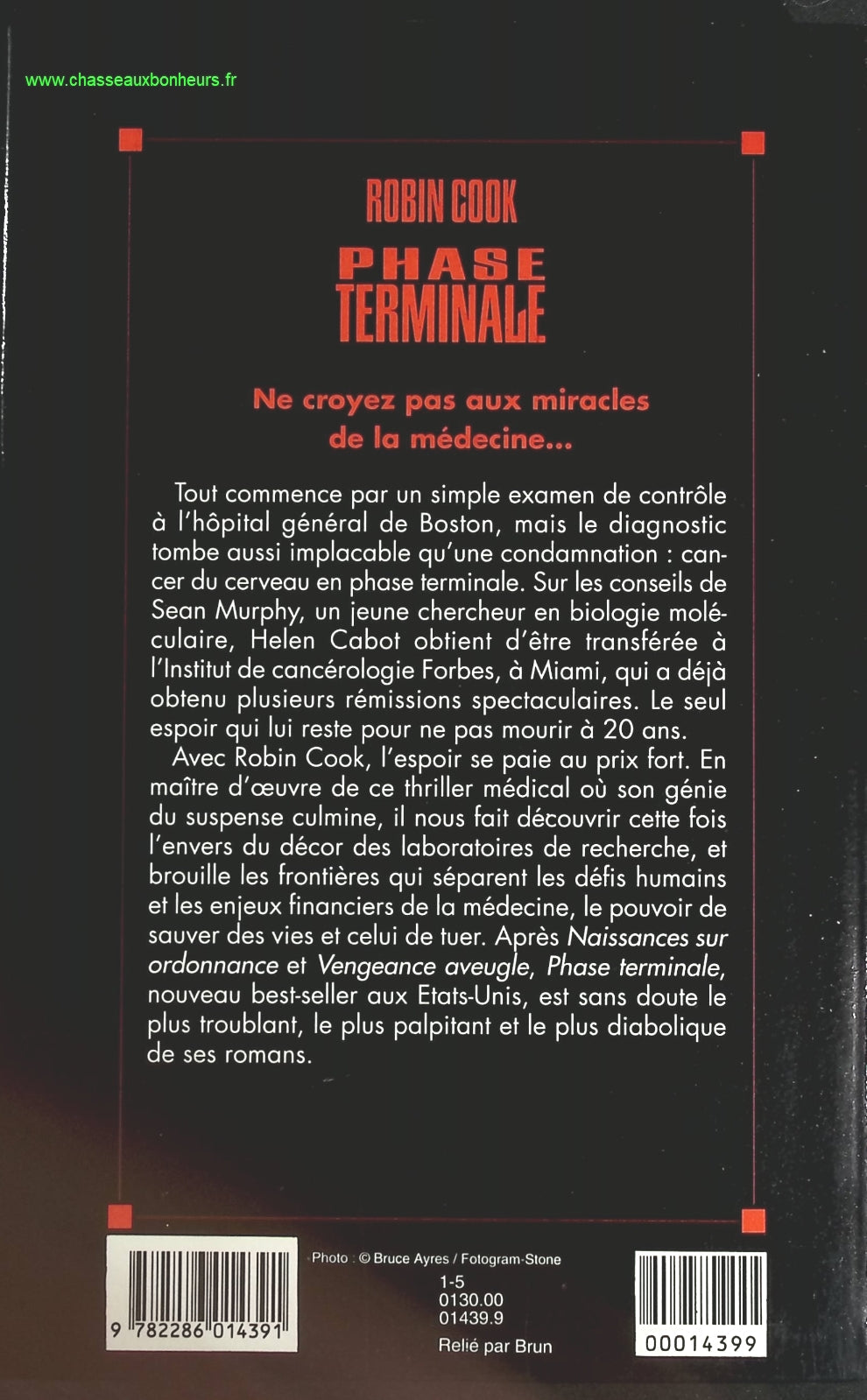 Phase terminale - Robin Cook - livre
