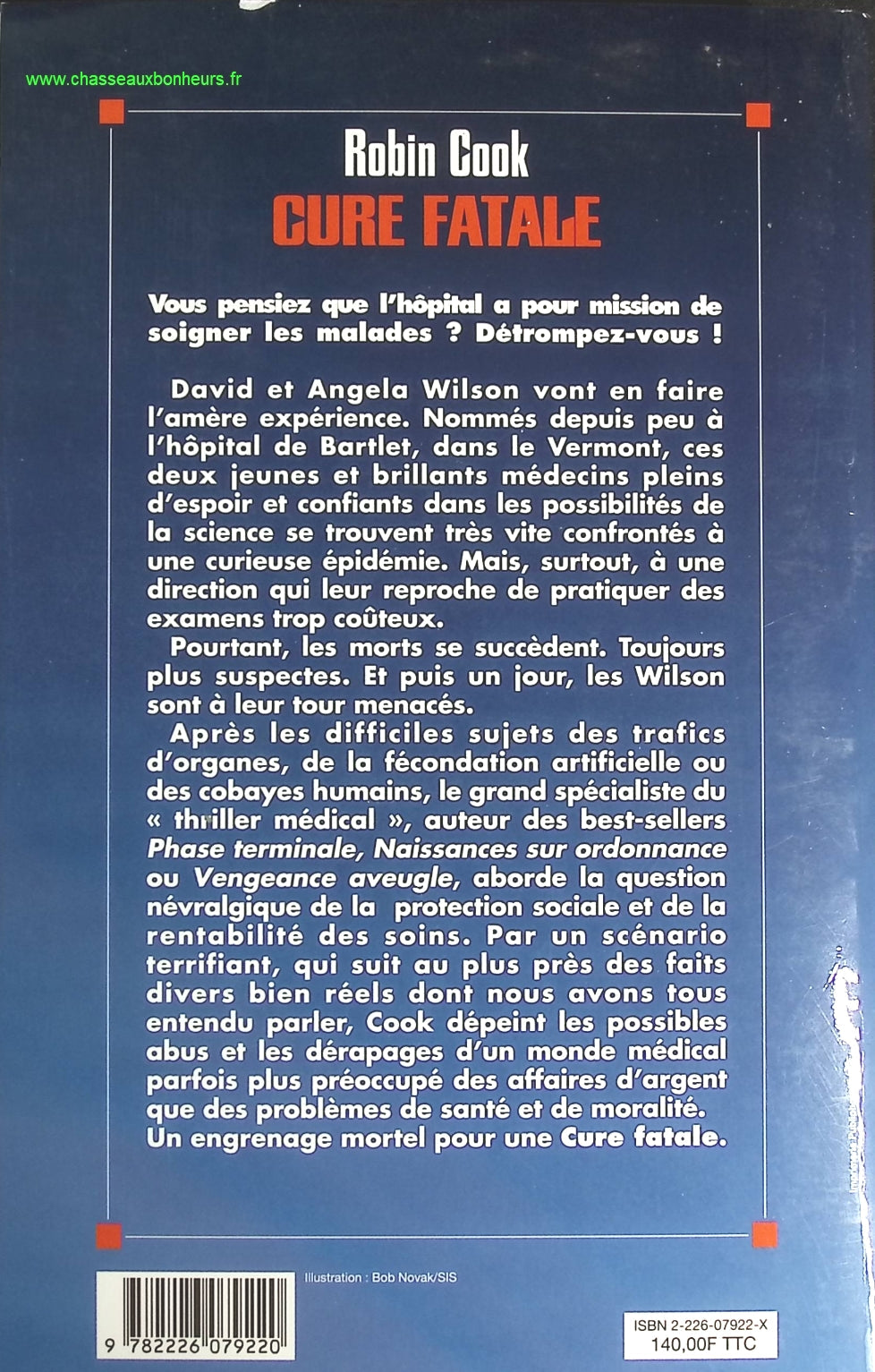 Cure fatale - Robin Cook - livre