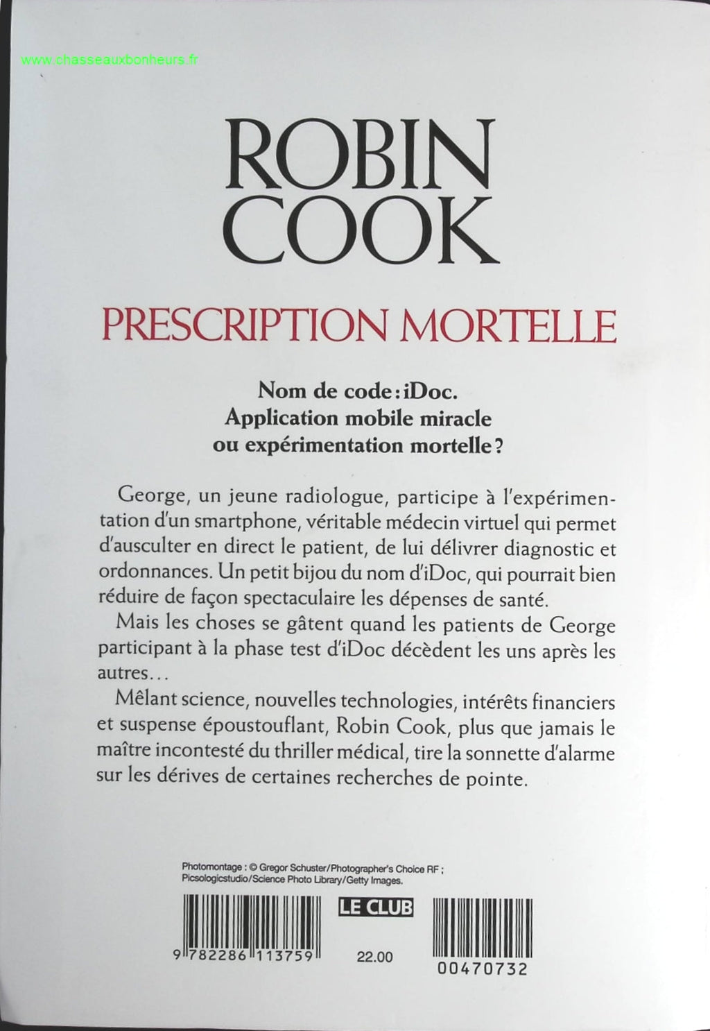 Prescription mortelle - Robin Cook - livre
