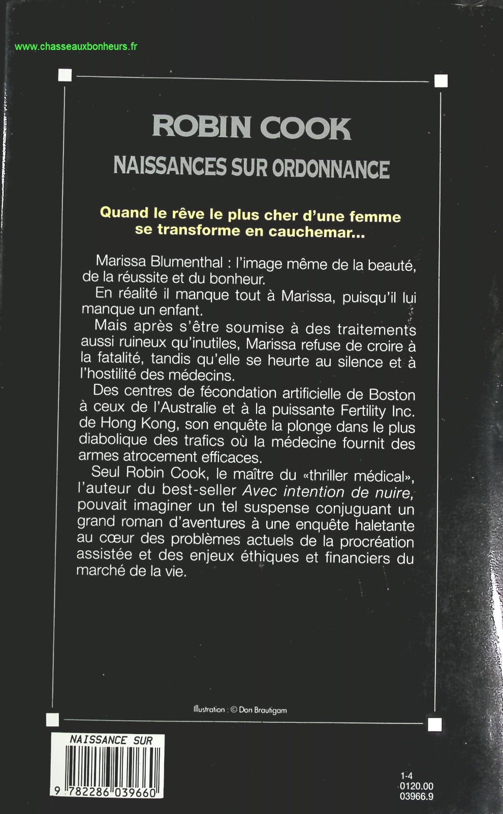 Naissances sur ordonnance - Robin Cook - livre