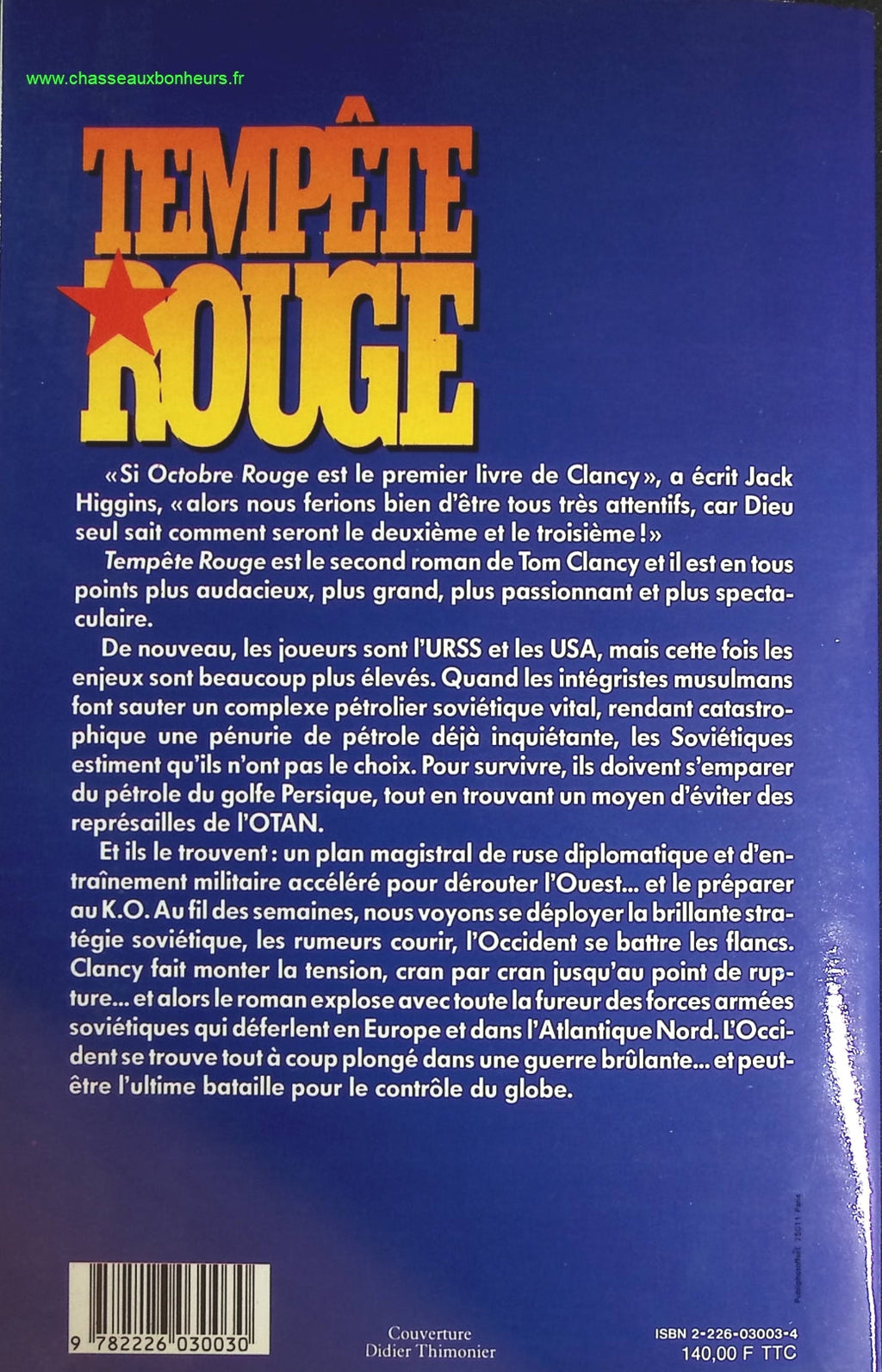 Tempête rouge - Tom Clancy - livre
