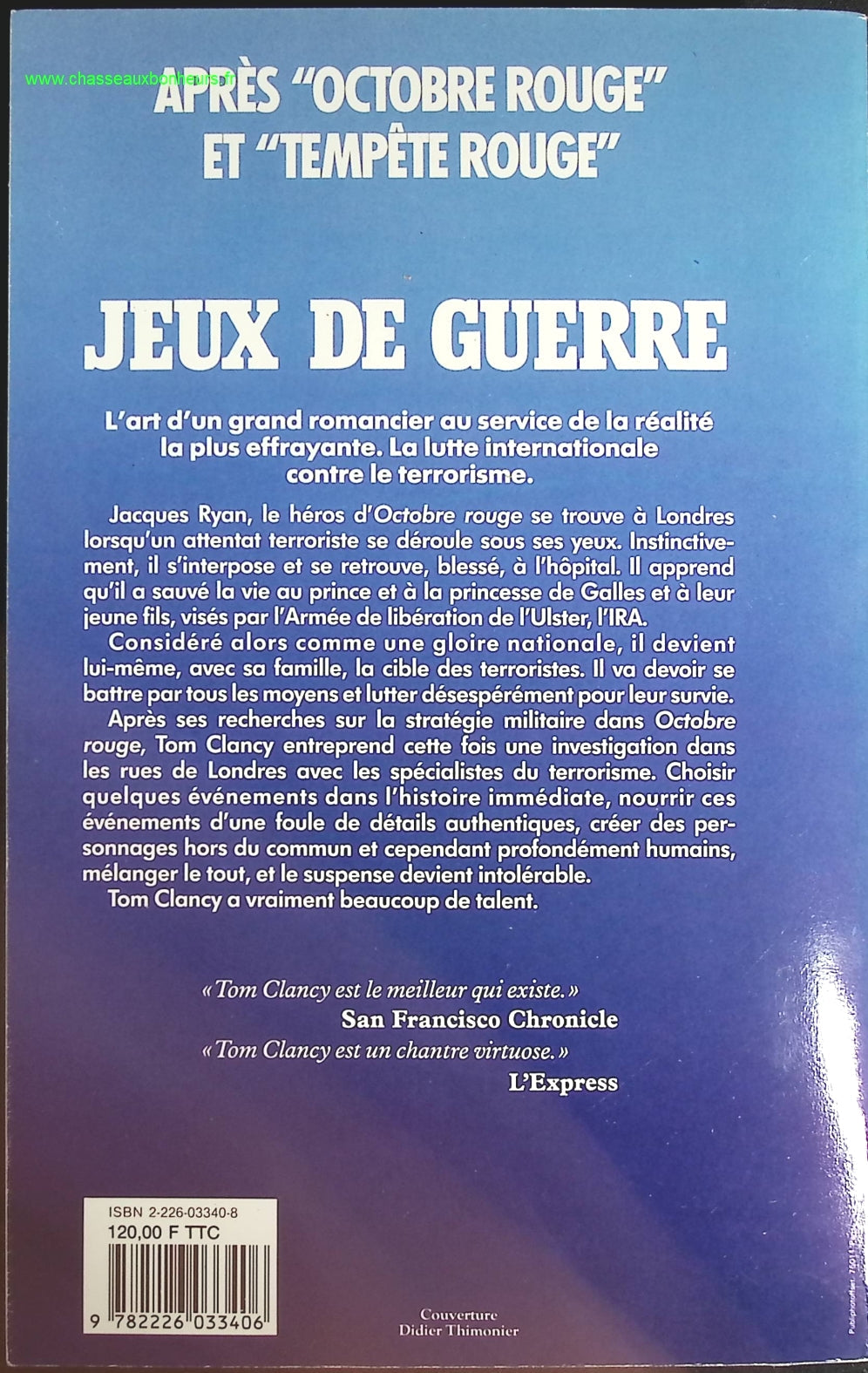 Jeux de guerre - Tome 1 - Tom Clancy - livre