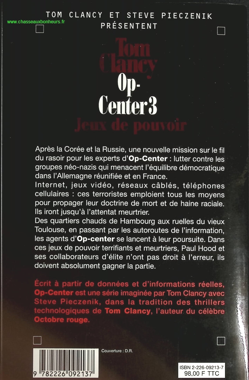 Op-Center Tome 3 - Jeux De Pouvoir - Tom Clancy, Steve Pieczenik - livre