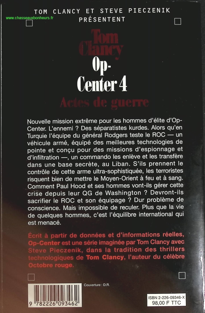 Op-Center Tome 4 - Actes de guerre - Tom Clancy, Steve Pieczenik - livre