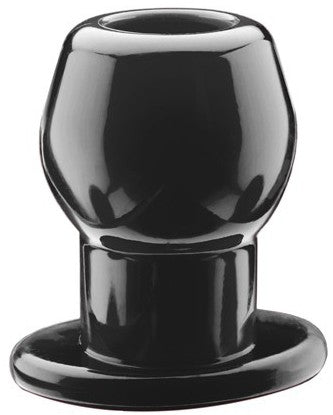 Ass Tunnel Plug Silicone Noir Medium 7 x 5.2 cm