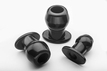 Ass Tunnel Plug Silicone Noir Medium 7 x 5.2 cm