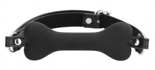 Bâillon Os Silicone Noir