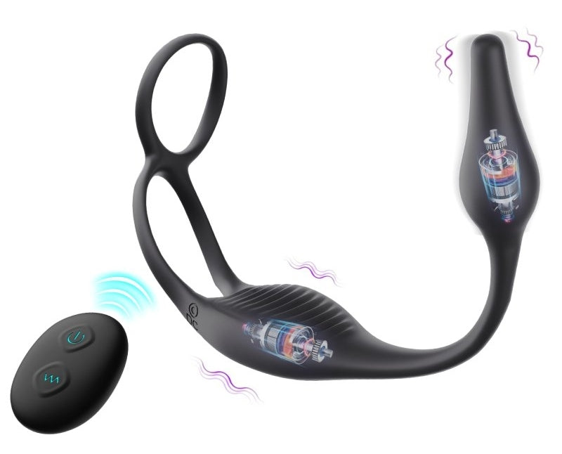 Ballstretcher et Plug vibrant Wedia Vibes 7 x 2.6cm