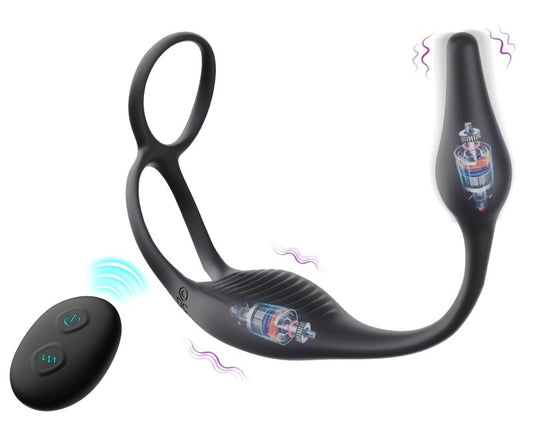 Ballstretcher et Plug vibrant Wedia Vibes 7 x 2.6cm
