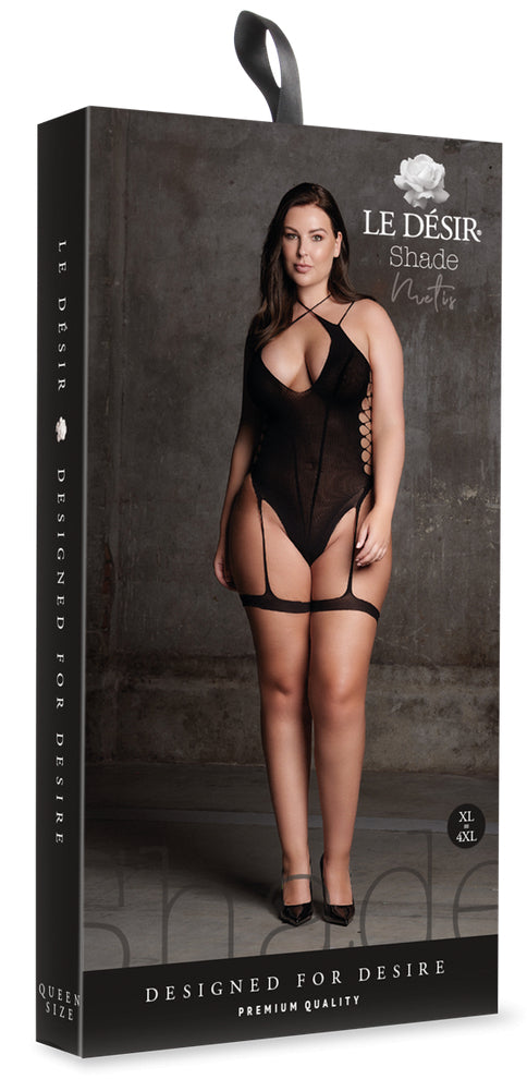 Body avec Porte-Jarretelles Grande Taille Shade Metis Noir