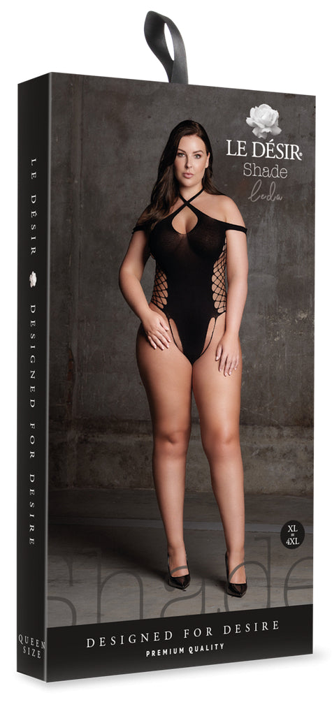 Body String Ouvert Grande Taille Leda Noir