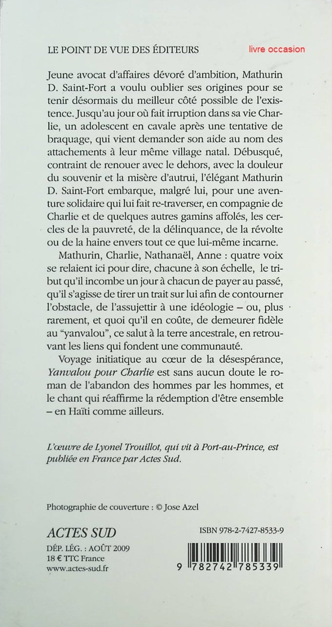 Yanvalou pour Charlie - Lyonel Trouillot - Livre