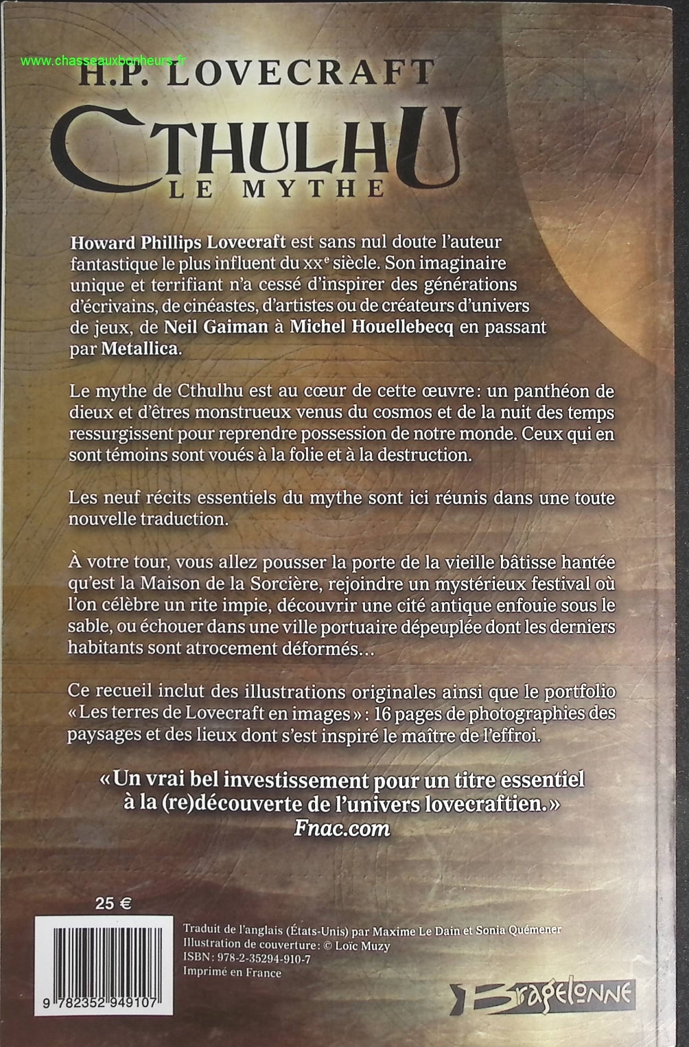 Cthulhu Le Mythe - Howard Phillips Lovecraft - livre