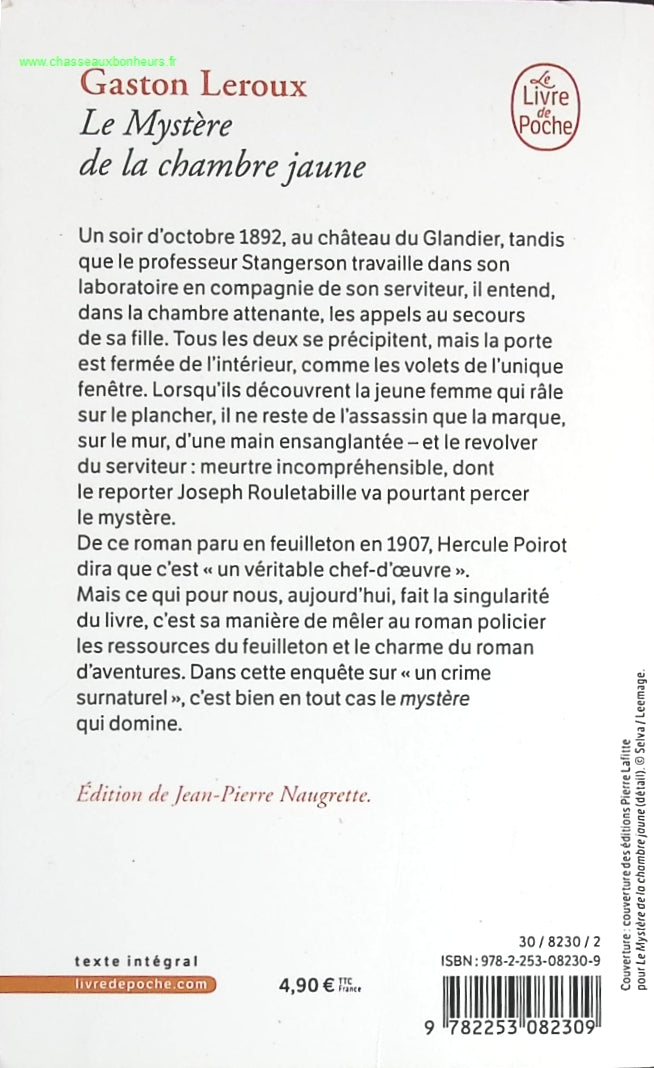 Le Mystère de la chambre jaune - Gaston Leroux - livre