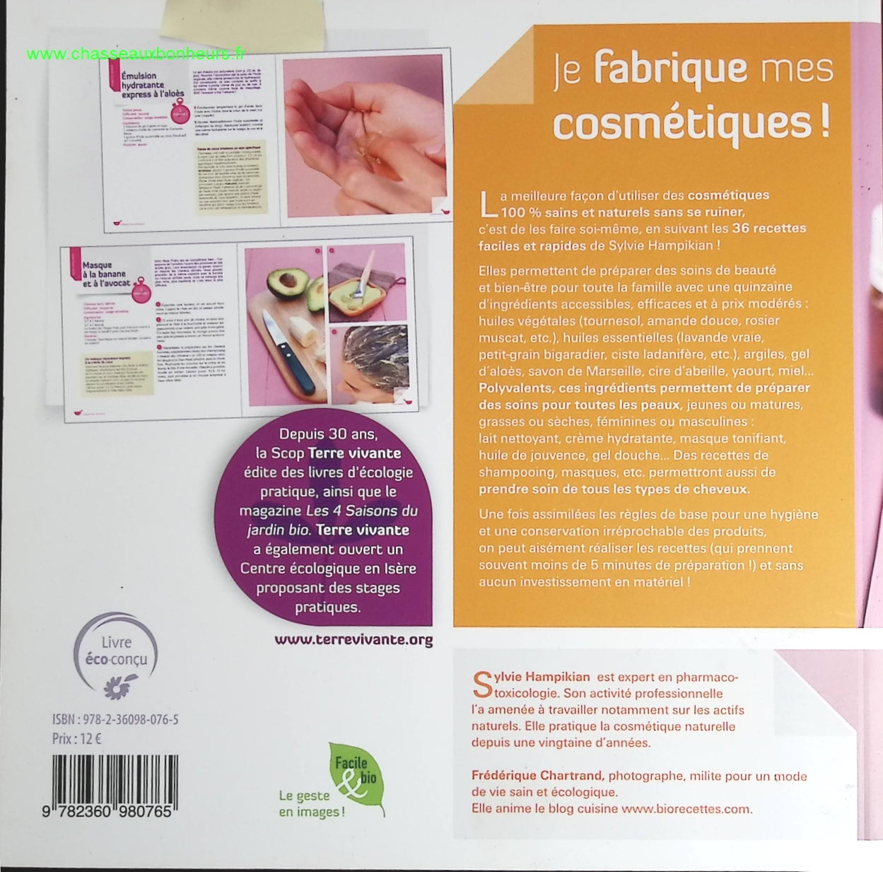 Je fabrique mes cosmétiques - Sylvie Hampikian - livre