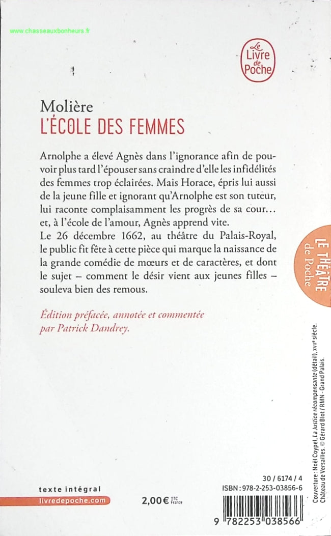 L'Ecole des femmes - Molière - livre