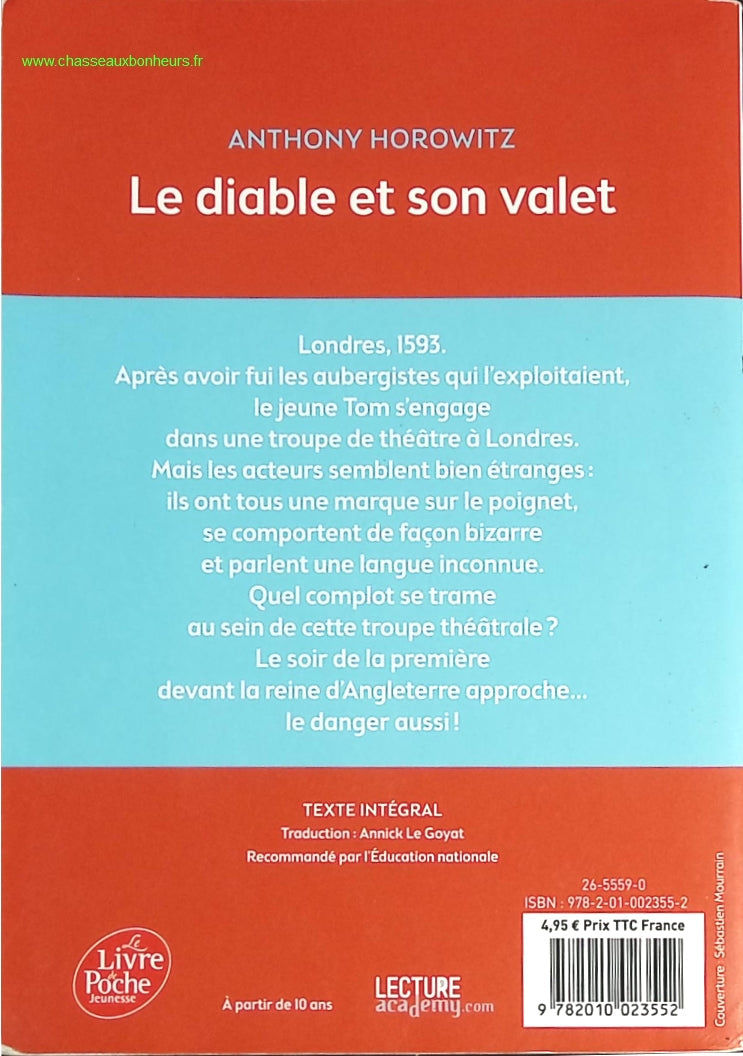 Le diable et son valet - Anthony Horowitz - livre
