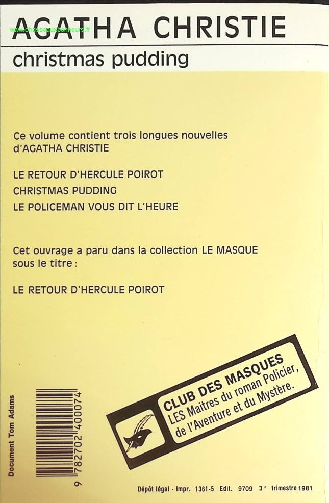 Christmas Pudding - Agatha Christie - livre