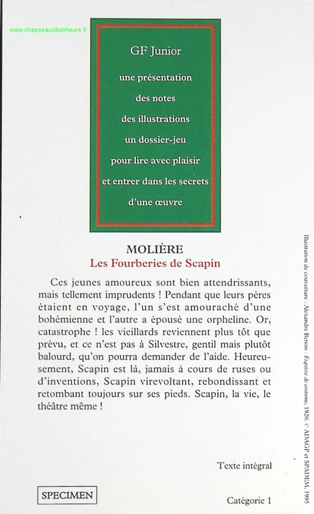 Les Fourberies de Scapin - Molière - livre