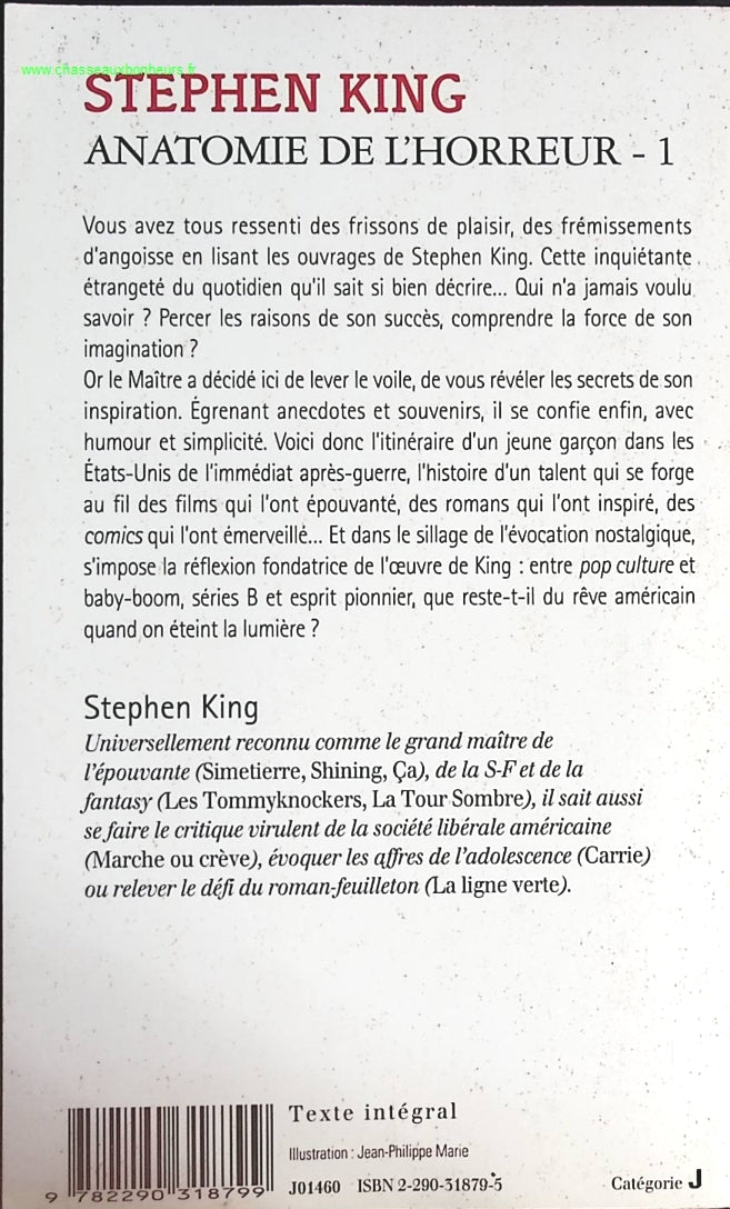 Anatomie de l'horreur - Tome 1 - Stephen King - livre