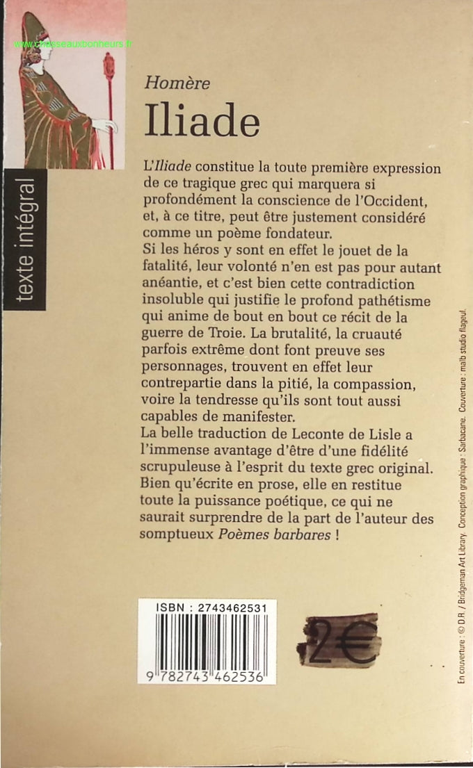 Iliade - Homère - livre
