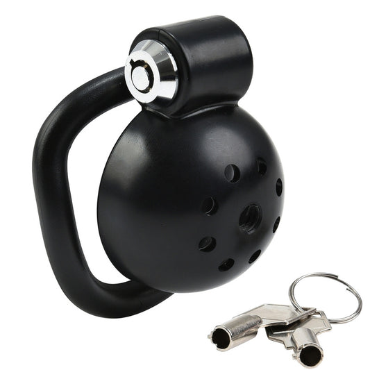 Cage Round Lock 4 x 3.5 cm Noire