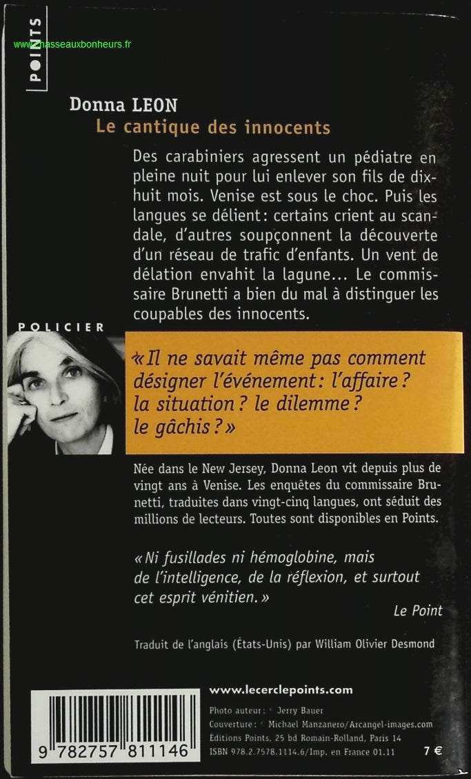 Le Cantique des innocents - Donna Leon - livre