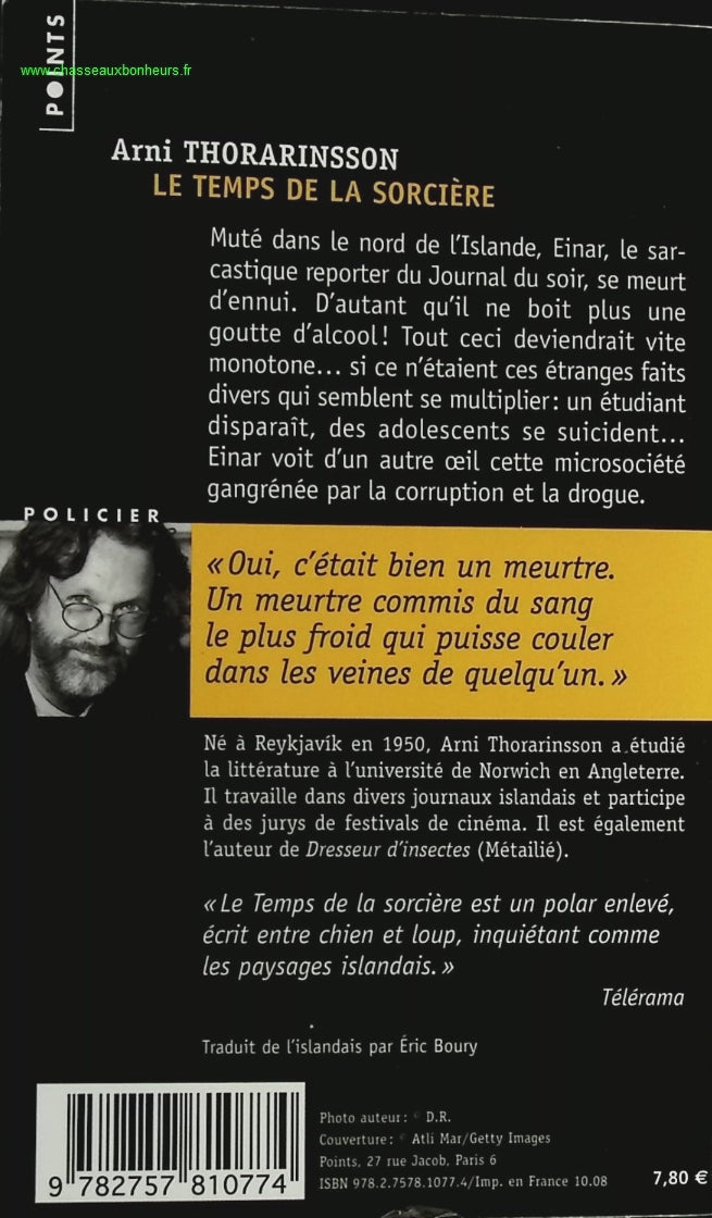 Le Temps de la sorcière - Arni Thorarinsson - livre