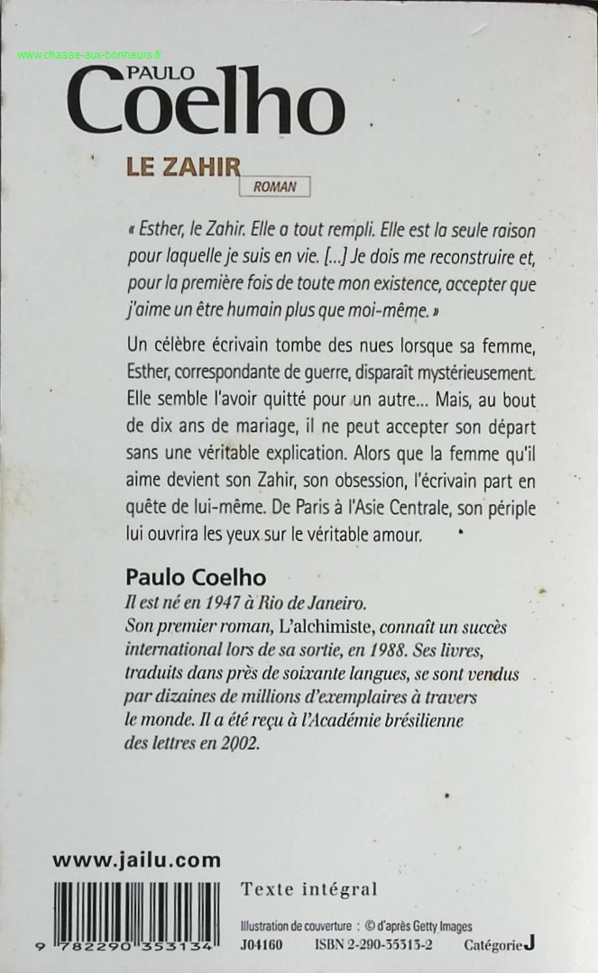 Le Zahir - Paulo Coelho - livre