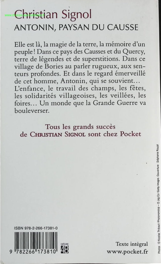Antonin, paysan du Causse 1897-1974 - Christian Signol - livre