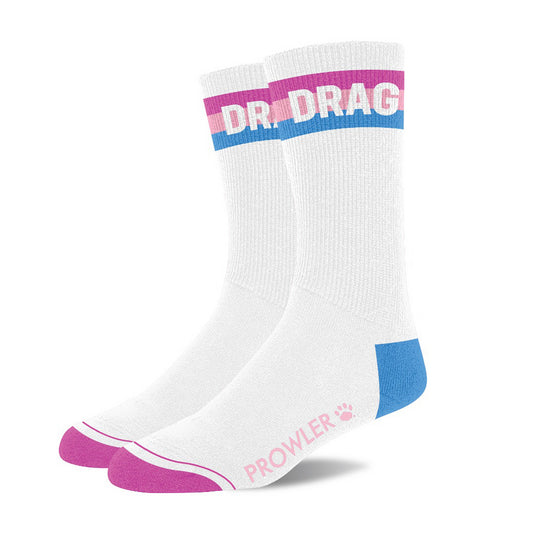 Chaussettes Drag Blanc-Rose-Bleu