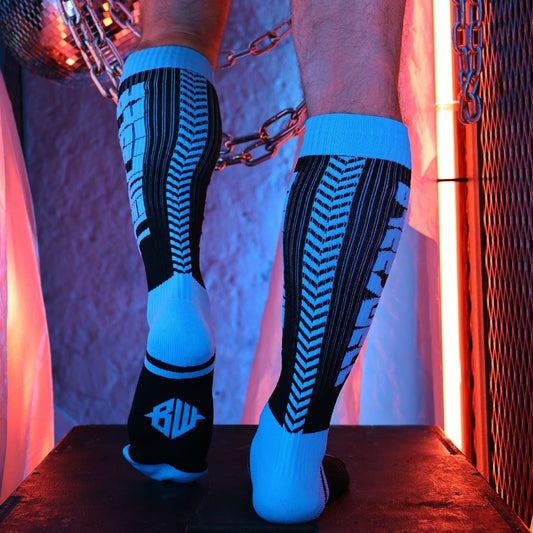 Chaussettes hautes Eternity Noir-Turquoise
