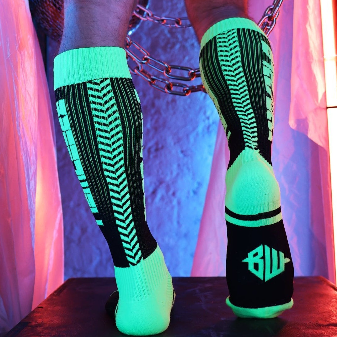 Chaussettes hautes Eternity Noir-Vert Neon