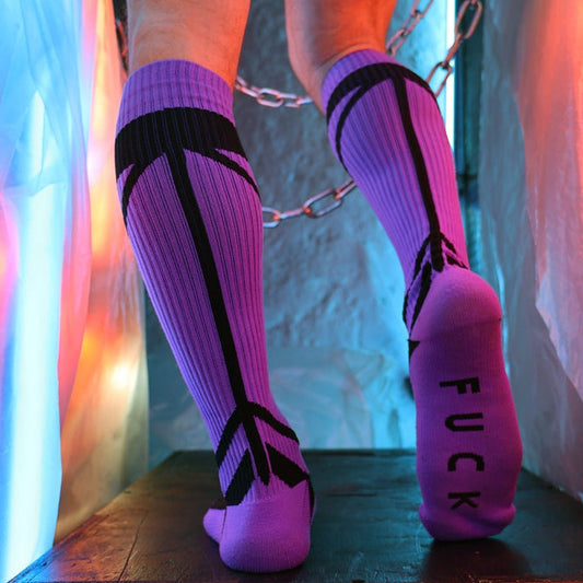 Chaussettes hautes Hybred Socks Violettes