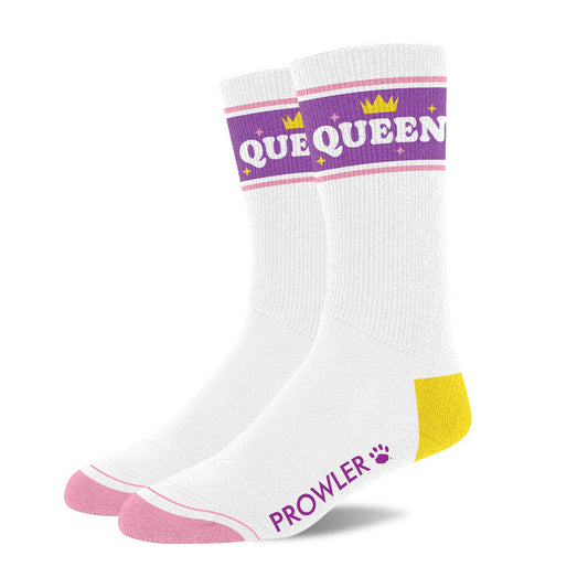 Chaussettes Queen Blanc-Violet-Jaune