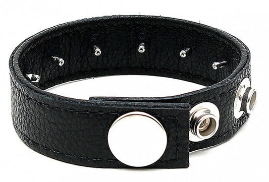 Cockring en cuir Pik 3 pressions