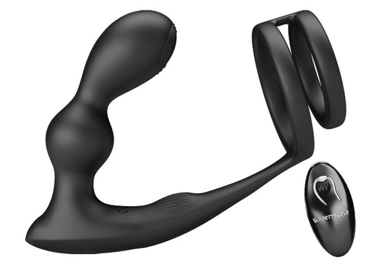 Cockring Plug Marshall Pretty Love 7.5 x 2.7 cm Noir