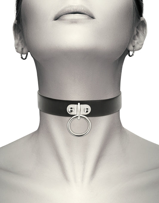Collier Coquette avec Anneau Noir