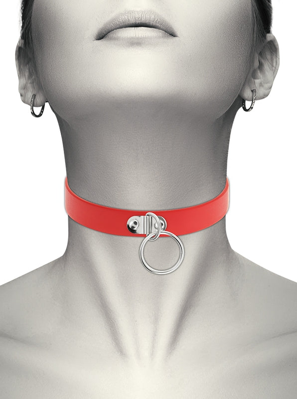 Collier Coquette avec Anneau Rouge